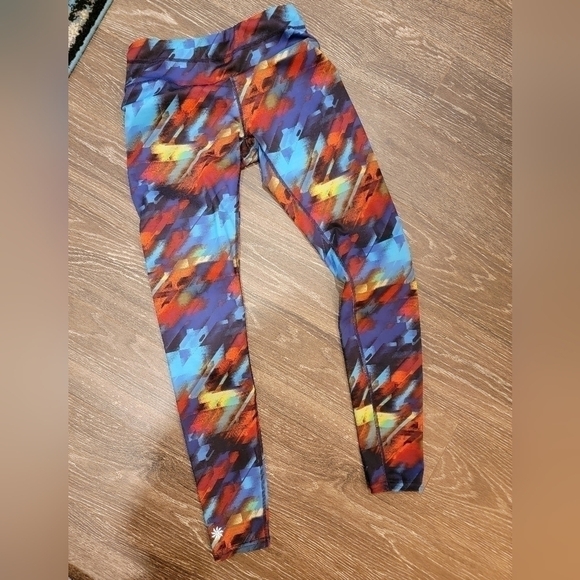 Athleta Sonar Color Burst Multi color yoga fitness leggings Size XS - Picture 5 of 10